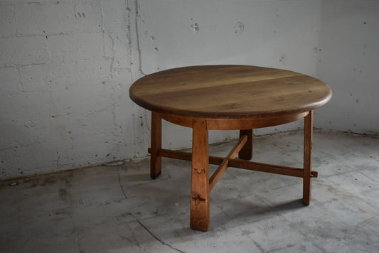 BRUTALIST OAK TABLE