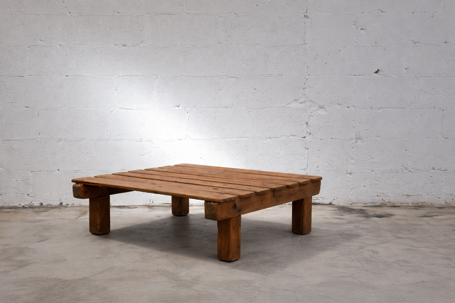 SLATTED PINE LOW TABLE