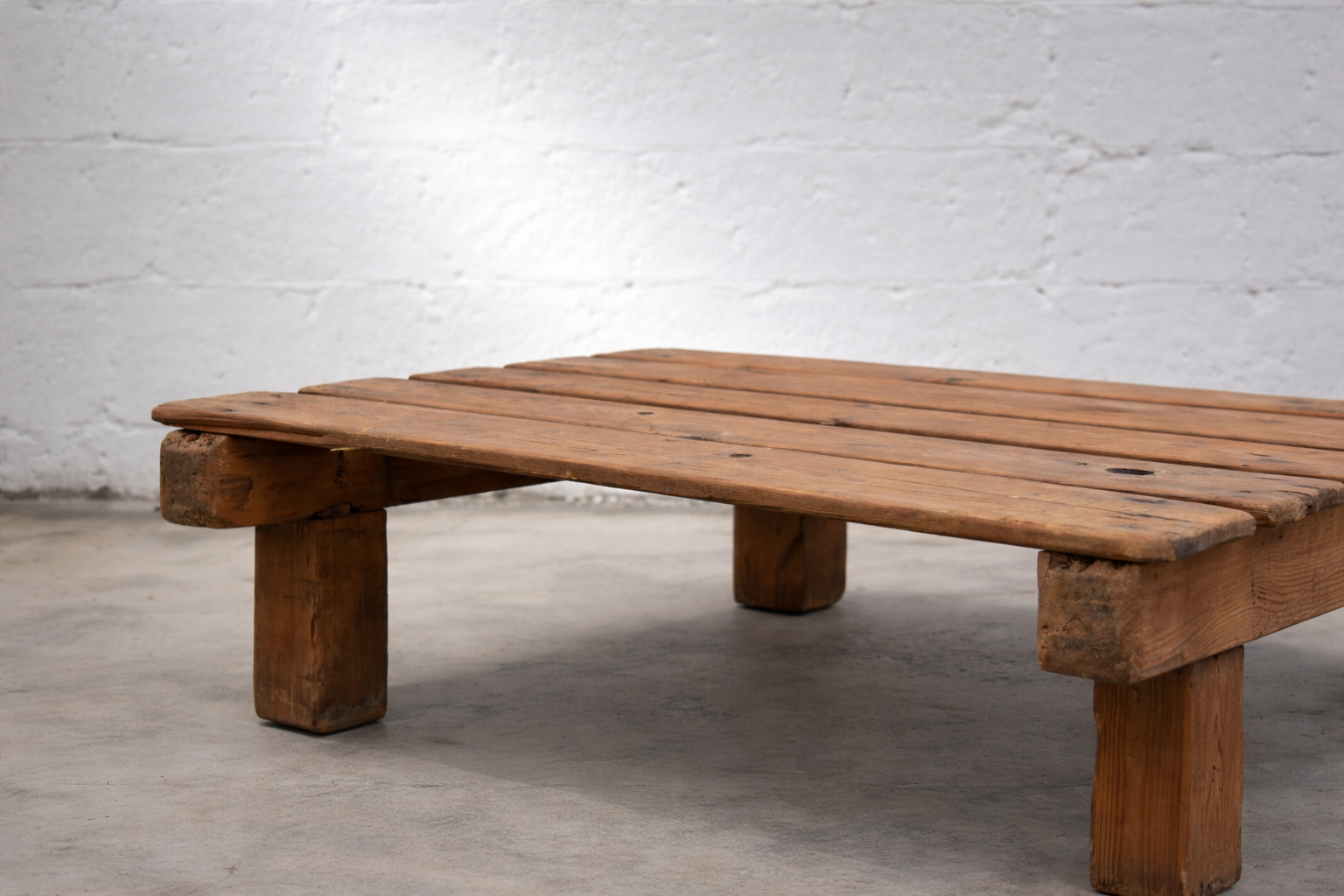 SLATTED PINE LOW TABLE