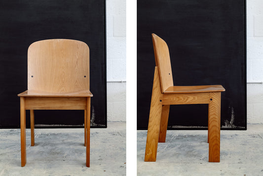 SET OF SIX WOODEN DINING CHAIRS