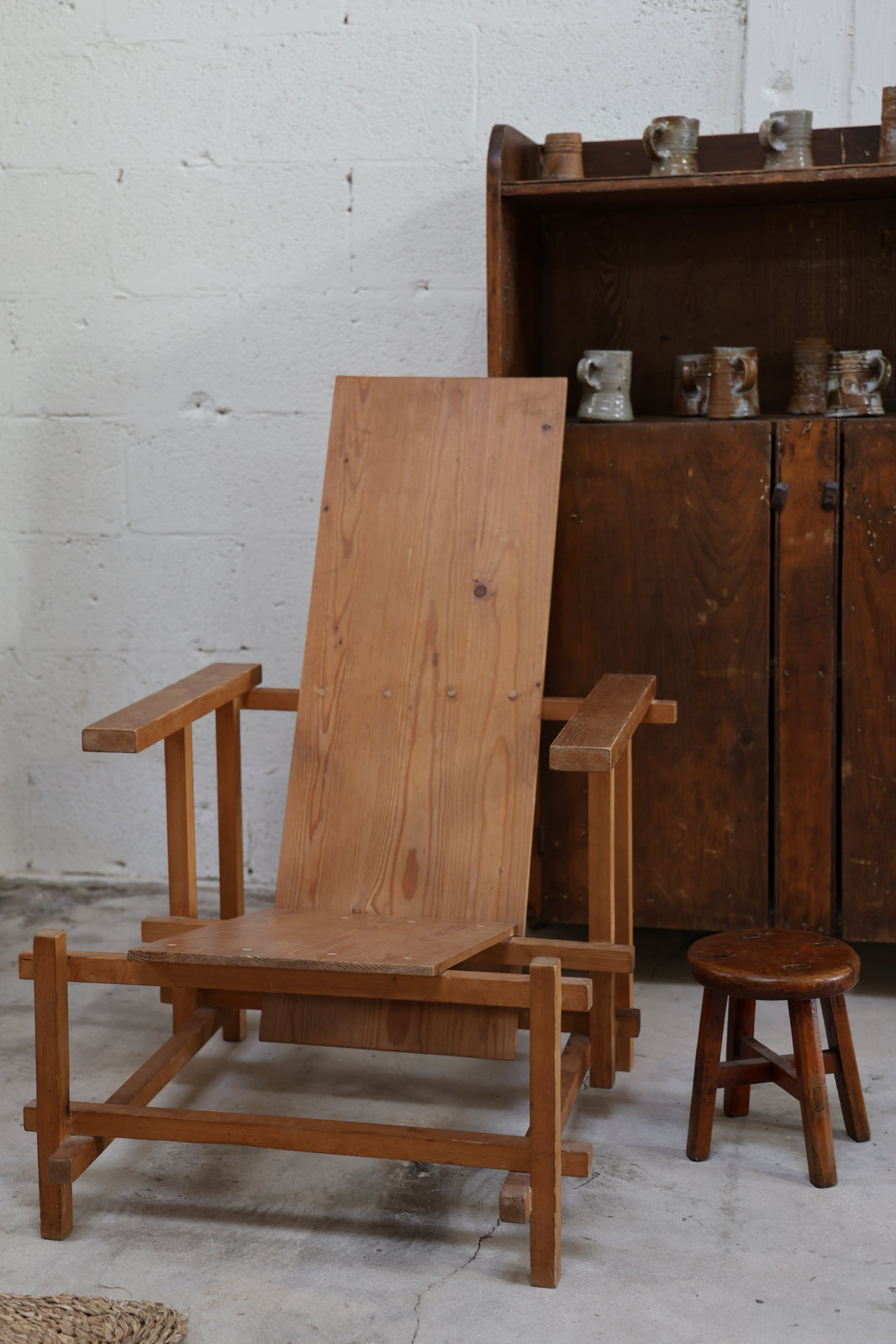 GERRIT RIETVELD PROTOTYPE IN UNPAINTED PINE