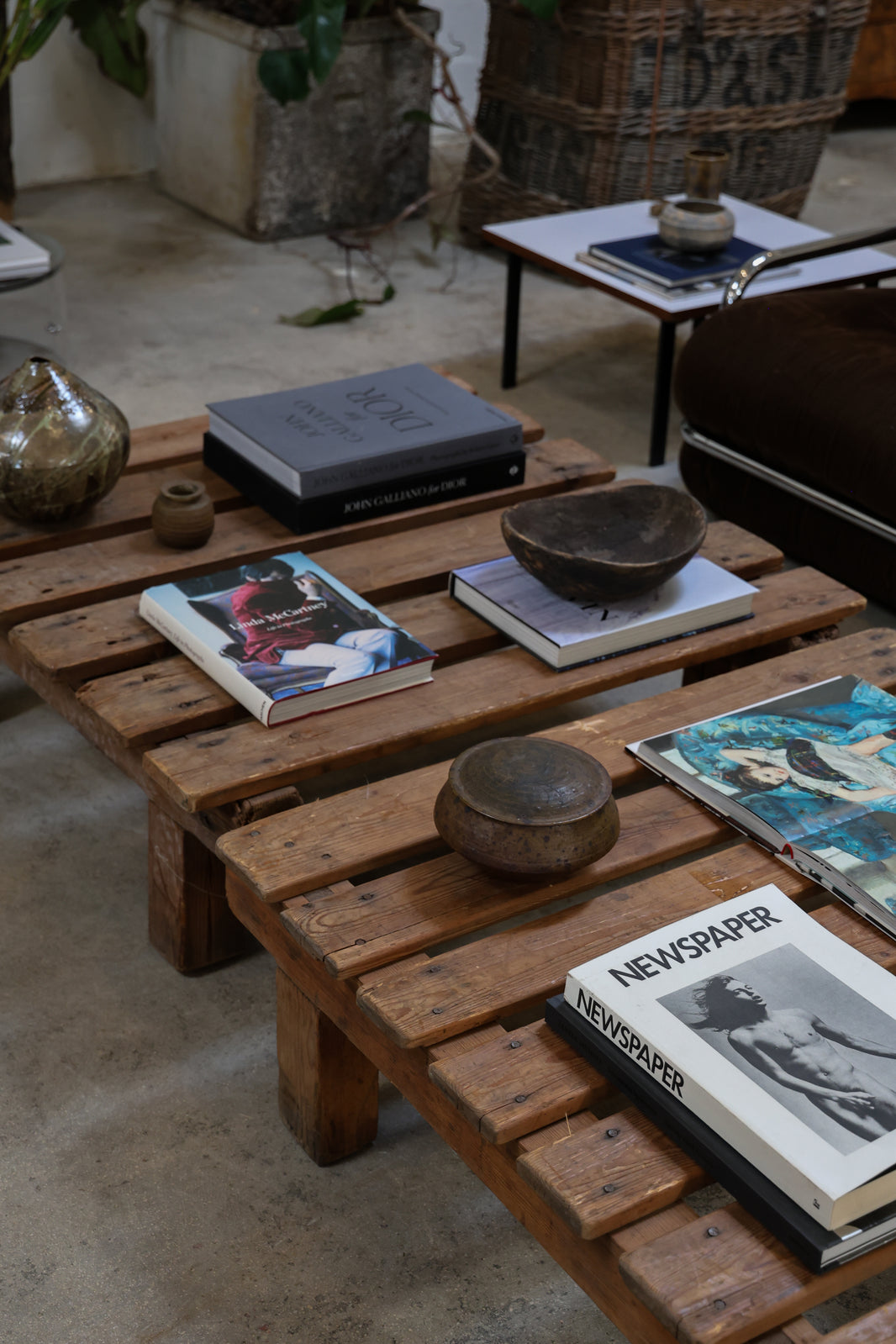 SLATTED PINE LOW TABLE