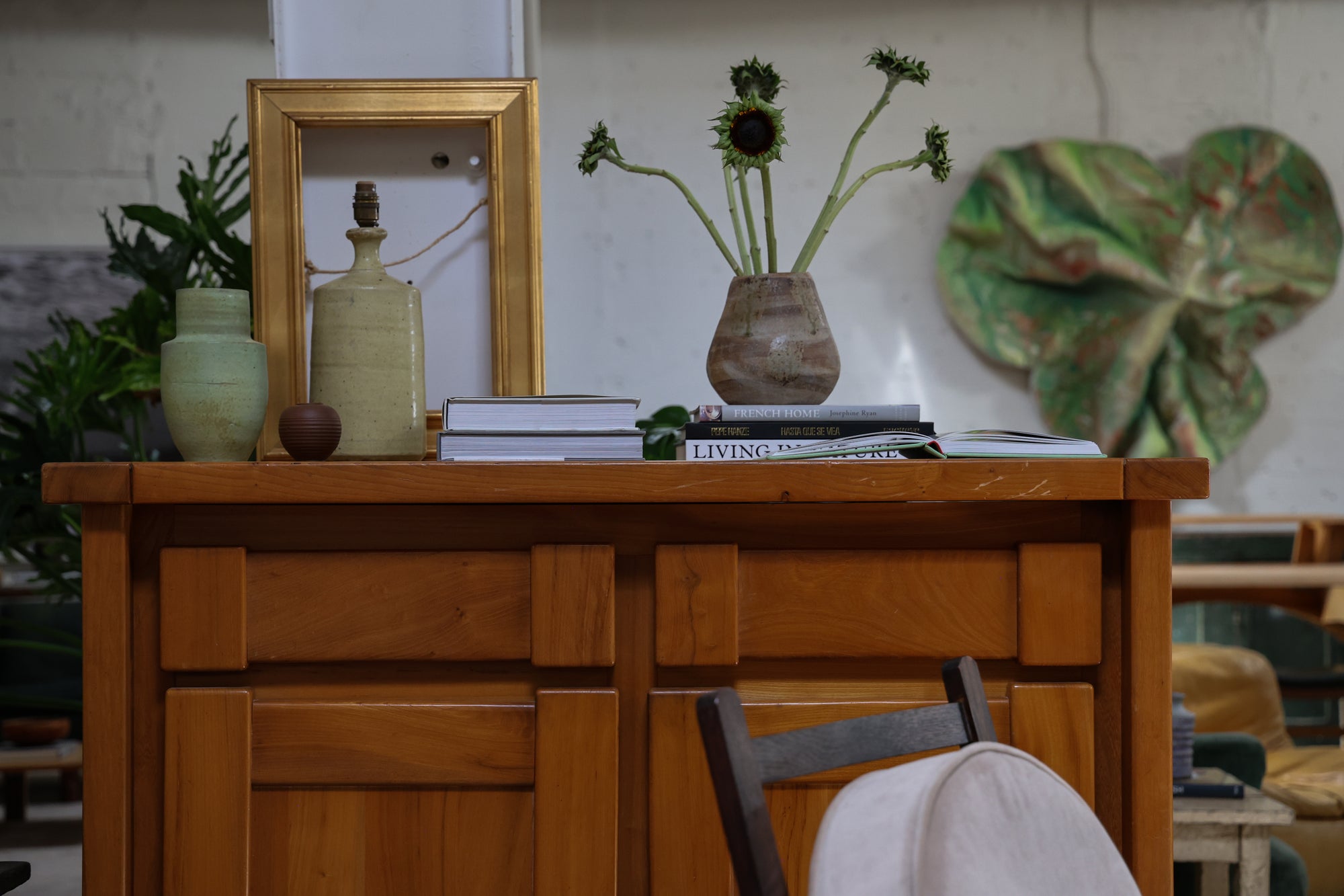 MODERNIST ELM COMMODE