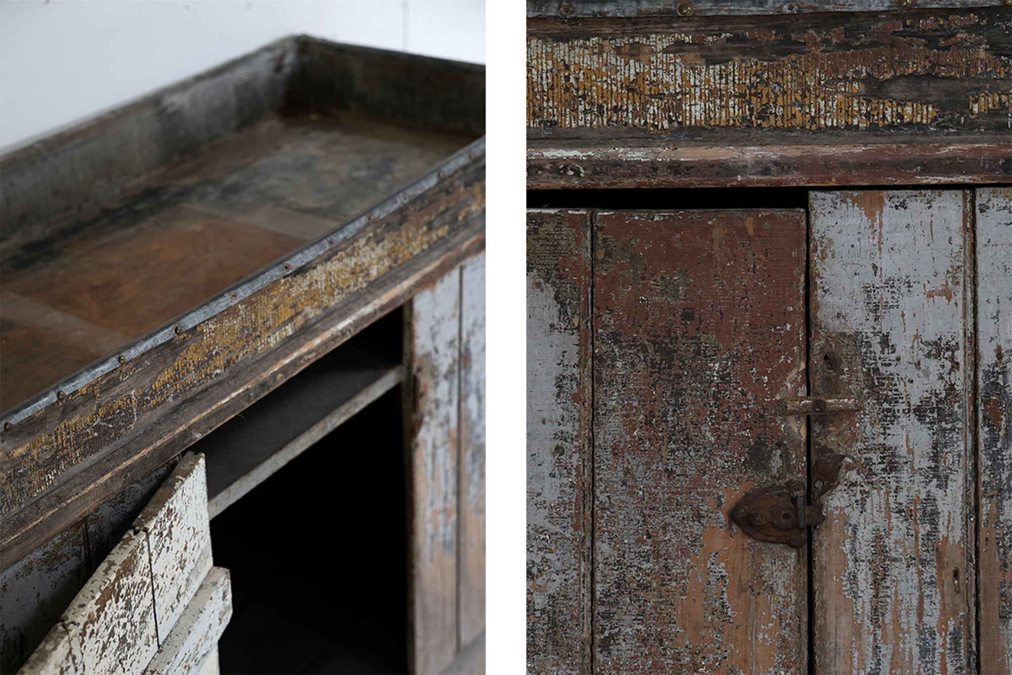 ZINC-LINED DRY SINK