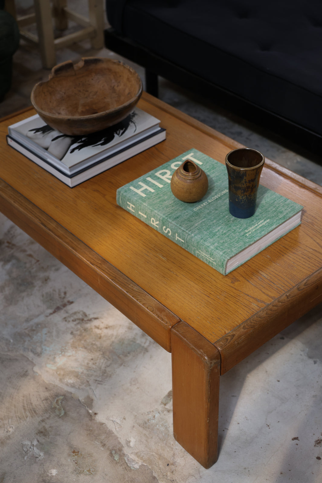 ELM COFFEE TABLE, FRANCE 1960'S