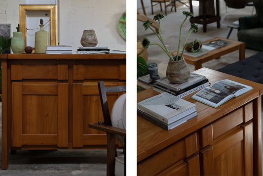 MODERNIST ELM COMMODE
