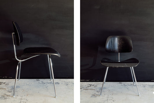 SET OF FOUR DCM EBONIZED CHAIRS