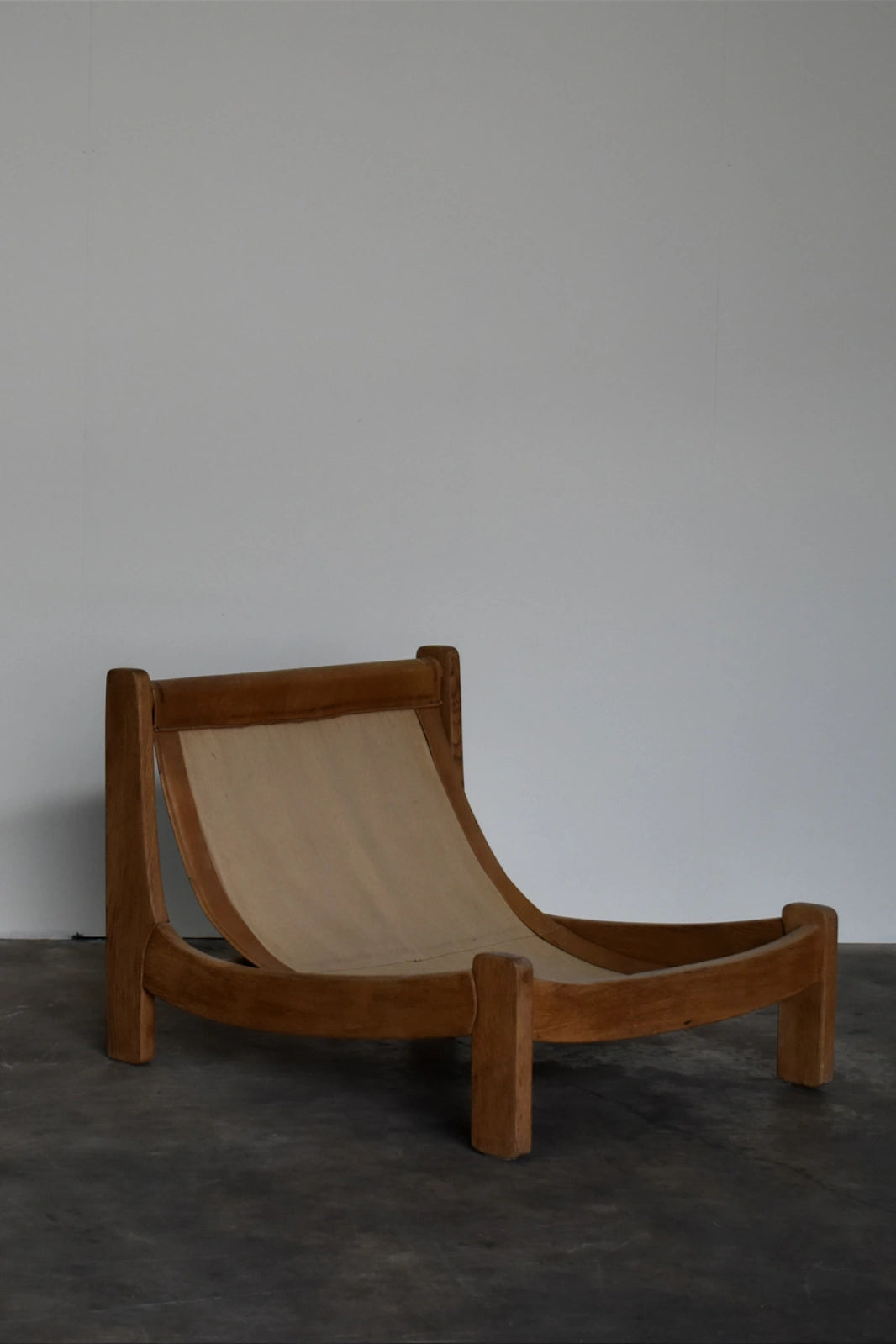 PAIR OF LEATHER SLING CHAIRS