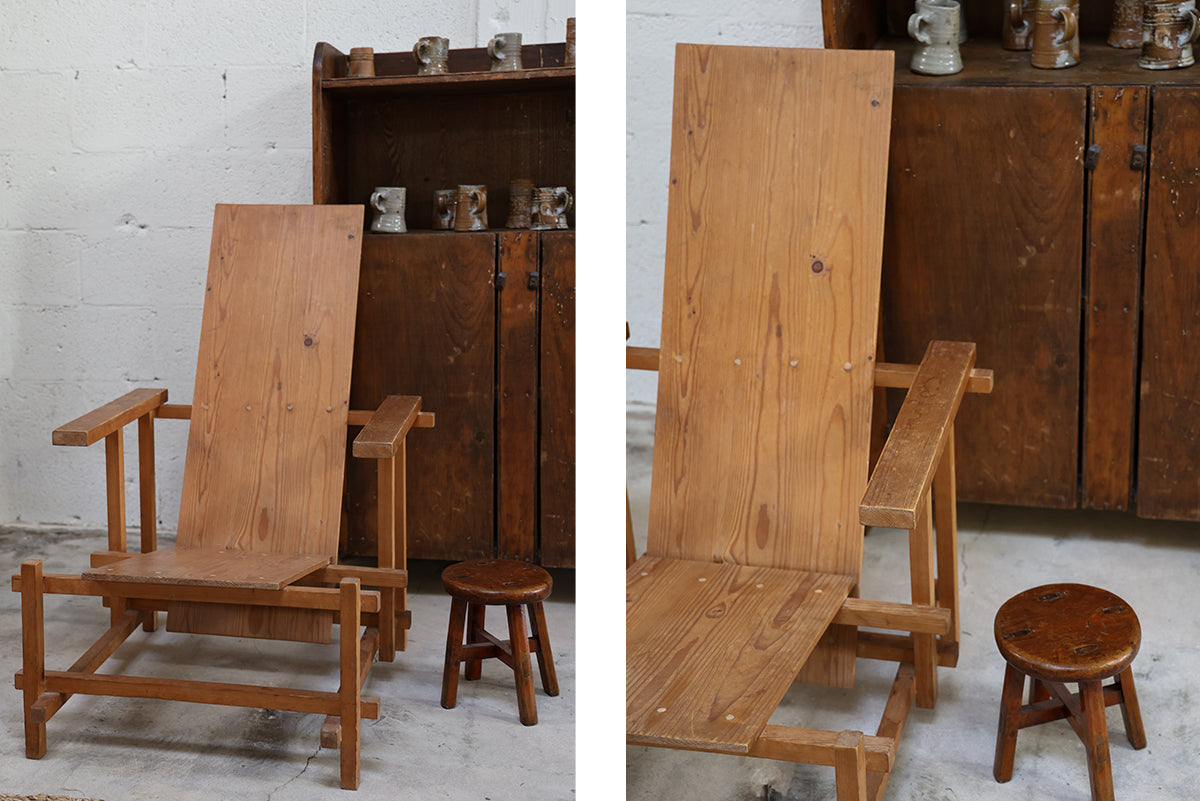 GERRIT RIETVELD PROTOTYPE IN UNPAINTED PINE