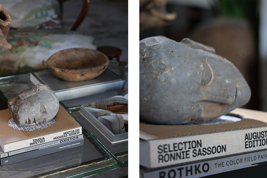 CARVED WOODEN HEAD SCULPTURE
