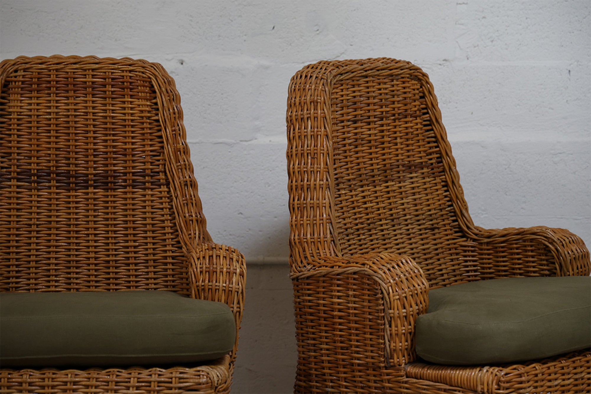 PAIR OF WICKER CHAIRS