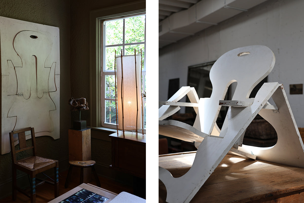 SCULPTURAL FOLD-FLAT PLYWOOD CHAIR